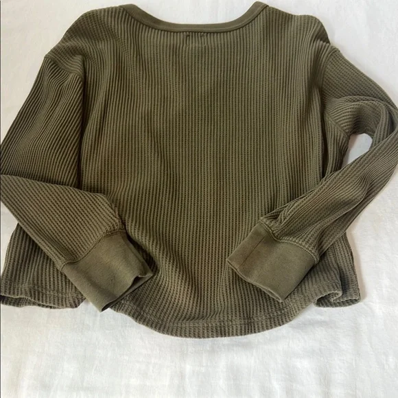 GAP Olive Waffle Knit Top - Picture 5 of 5